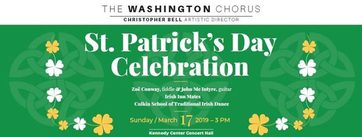 The Washington Chorus Set to Mark St. Patrick’s Day With Festive Concert Celebration and Gala