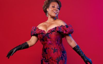 SKY HIGH:  Soprano Janinah Burnett uses her NYC balcony as a launch pad to share her soaring voice